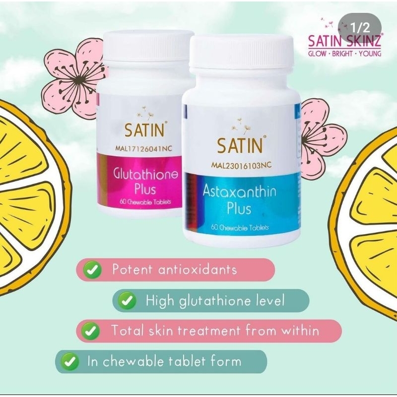 Satin Skinz Gluta Tabs - 5X flawless, pinkish and GLOW skin | Shopee  Malaysia