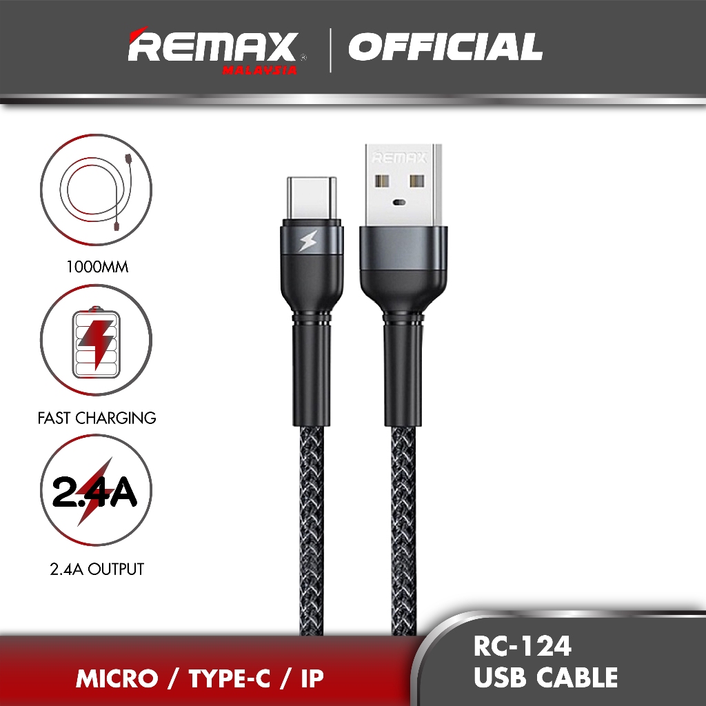 Remax Rc Jany Series Microusb Type C A Aluminum Alloy Braided Data Cable Shopee Malaysia