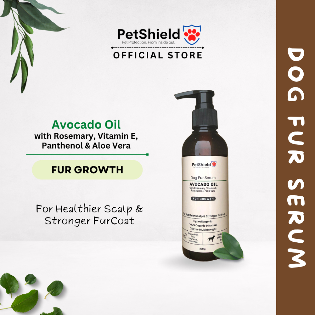 PetShield Organic Avocado Oil Dog Fur Serum Fur Growth (200ml