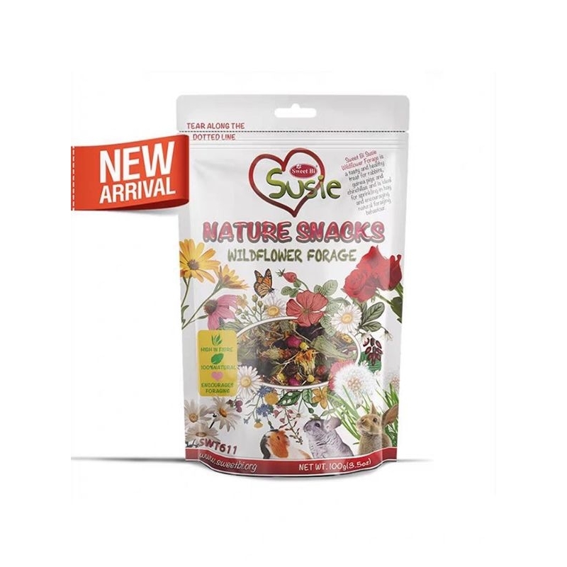 Sweet Bi Wildflower Forage Natural Snack Small Pet碧甜每日野花营养食品草花 兔子/龙猫 ...