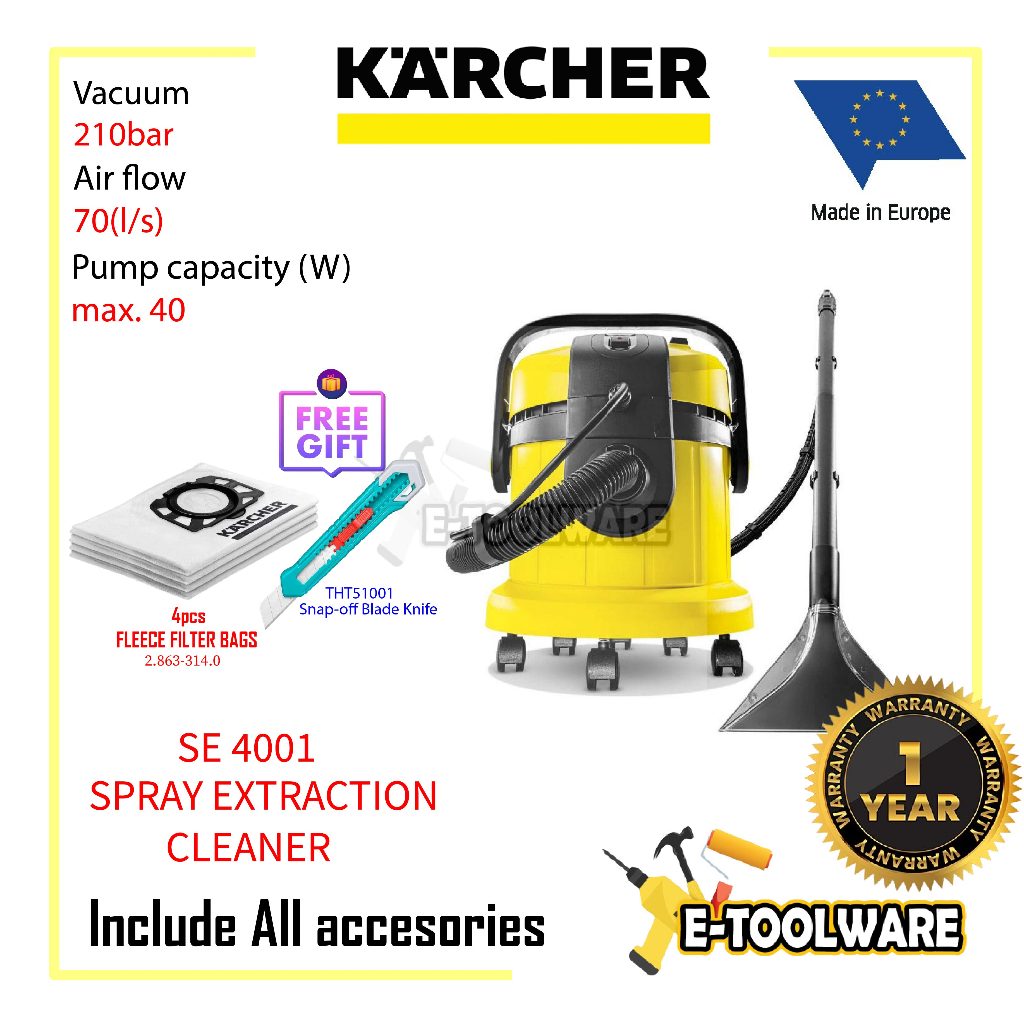 Karcher Hard Floor & Carpet Cleaner SE4001 Carpet Floor Cleaner Wet