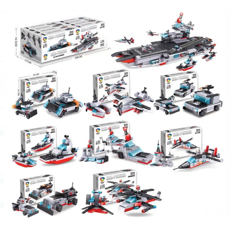 JIQILE BUILDING BLOCKS AIRCRAFT CARRIER 8 IN 1SET (41004) | Shopee Malaysia