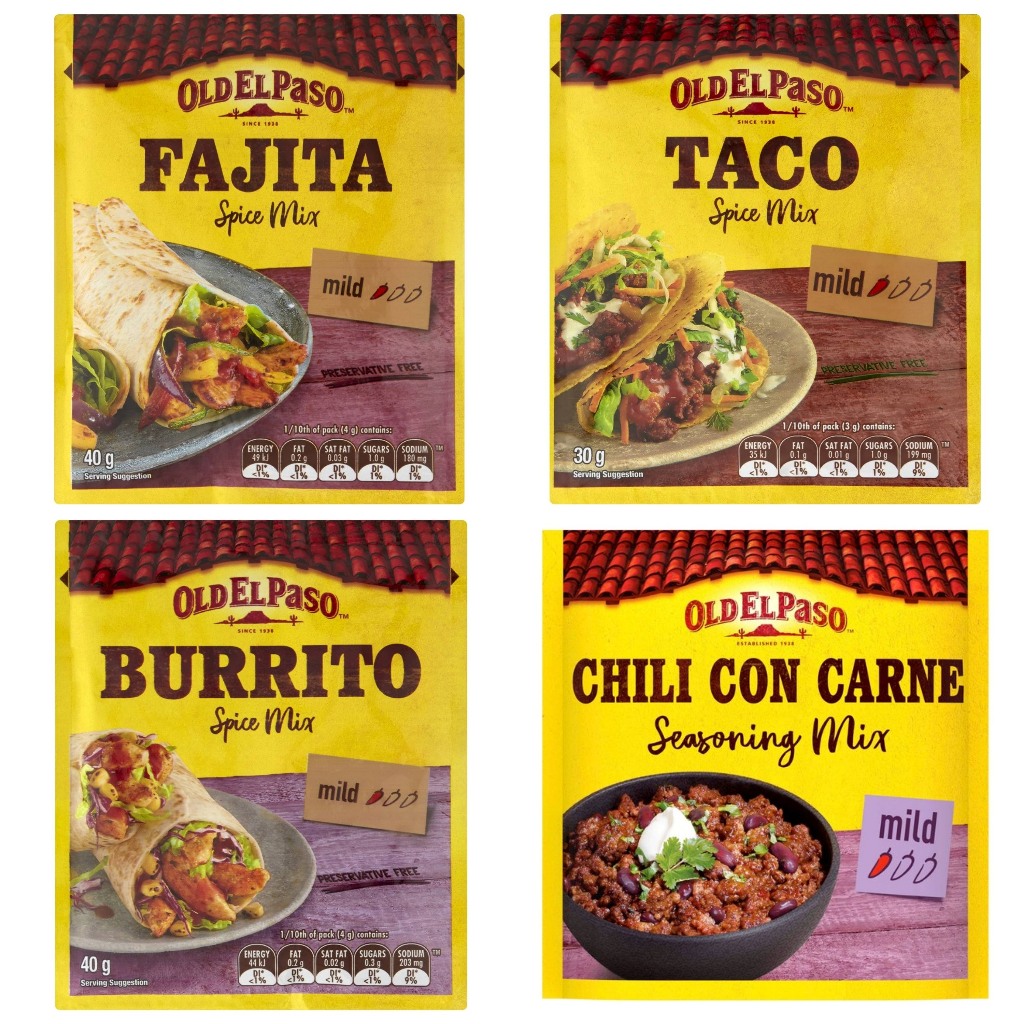 Old El Paso Mix [ Fajita Spice / Burrito Spice / Taco Spice / Chili Con