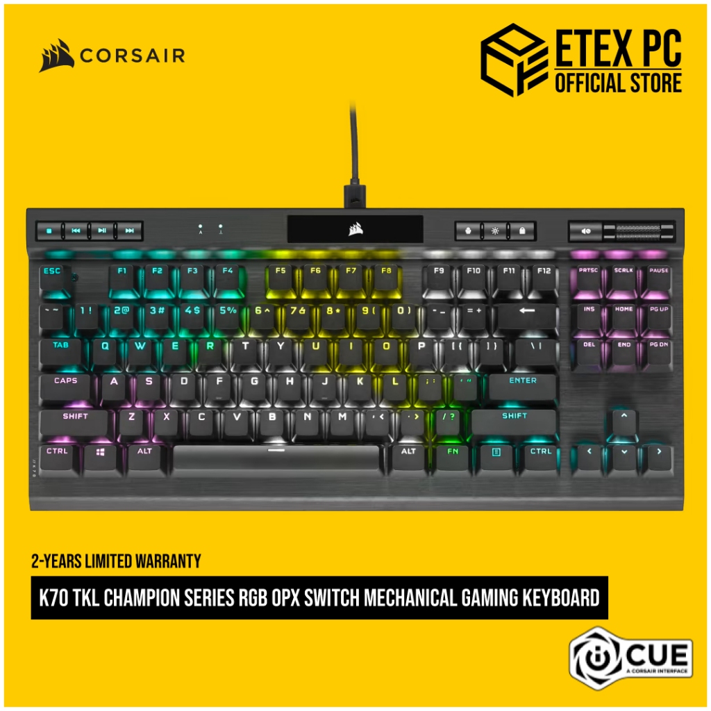 CORSAIR K70 RGB TKL Champion Series Mechanical Gaming Keyboard - OPX Switch  - Black #CH-911901A-NA | Shopee Malaysia