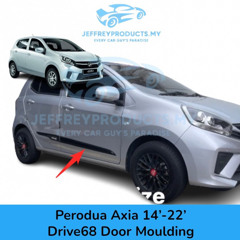 Perodua Axia RAHMAH 201422 Car Body Side Moulding Liner Garnish LINING Trim 4PCS With Double