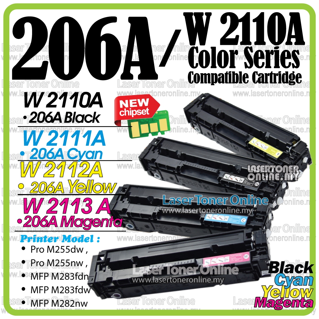 H*206A Compatible to H* 206A W2110A 206X Color LaserJet MFP M282nw ...