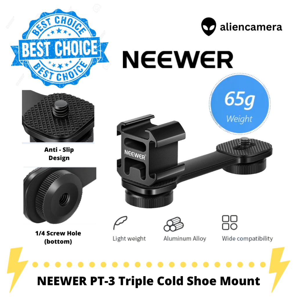 Neewer® - 3-in-1 Flash Shoe Mount Adapter Kit - Blitzshoe Mount GoPro Adapter En Universele Mobiele Telefoon Houder Voor Montage Cell Phone Of Gopro Hero 9 8 7 6 5 Op Dslr Dji Osmo Action - View #5