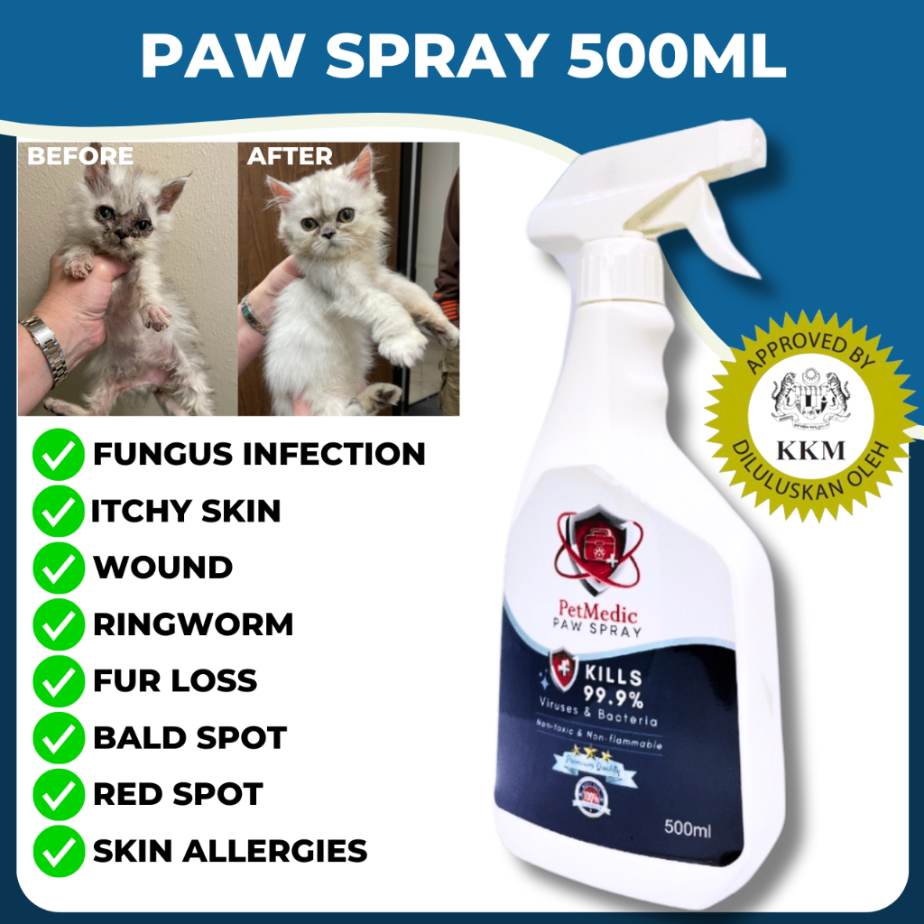 PetMedic Paw Spray Pet Antiseptic Sanitizer for Pet Skin and Wound