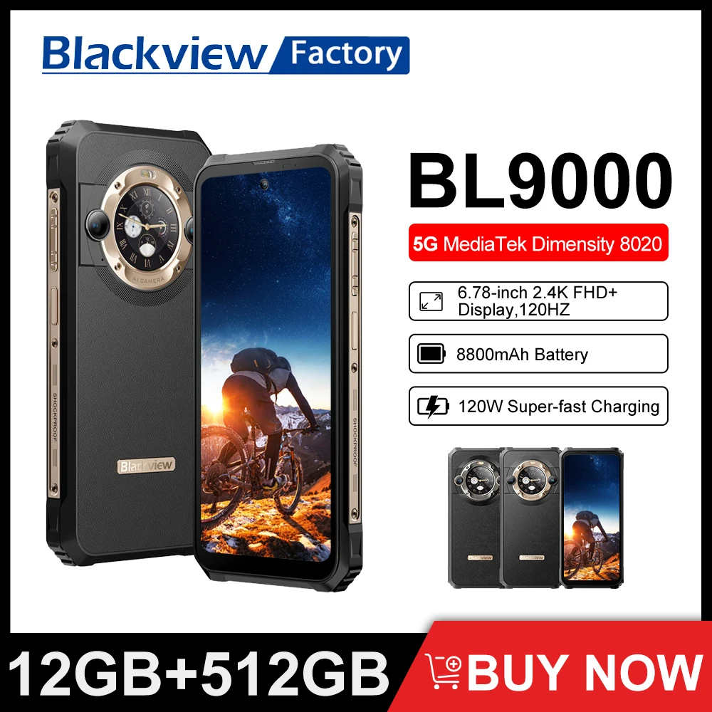 【In Local】Blackview BL9000 5G Rugged Smartphone 24GB 512GB 50MP 8800mAh ...