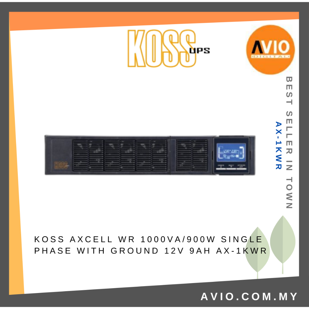 KOSS Axcell WR 1000VA/900w Single Phase with Ground 12V 9AH AX-1KWR ...