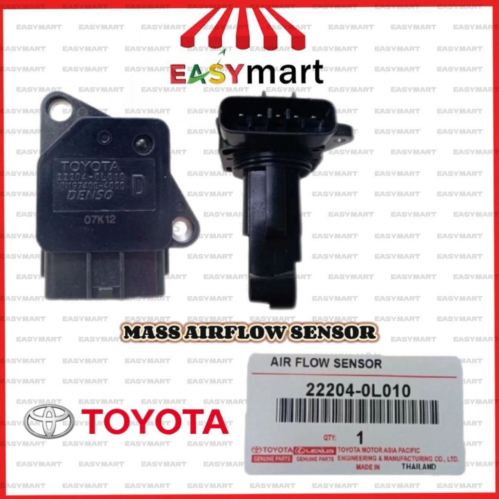 Mass Air Flow Sensor MAF 22204-75030 - Compatible With Toyota 4Runner, Tacoma, Tundra, GX460, LX470 & More