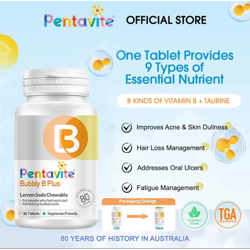 Pentavite 💯 ORIGINAL | PENTAVITE VITAMIN B | Vitamin B | Shopee Malaysia