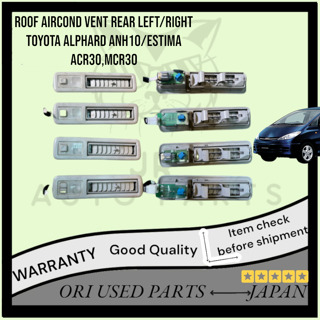 ROOF AIRCOND VENT REAR LEFT/RIGHT TOYOTA ALPHARD ANH10/ESTIMA ACR30 ...