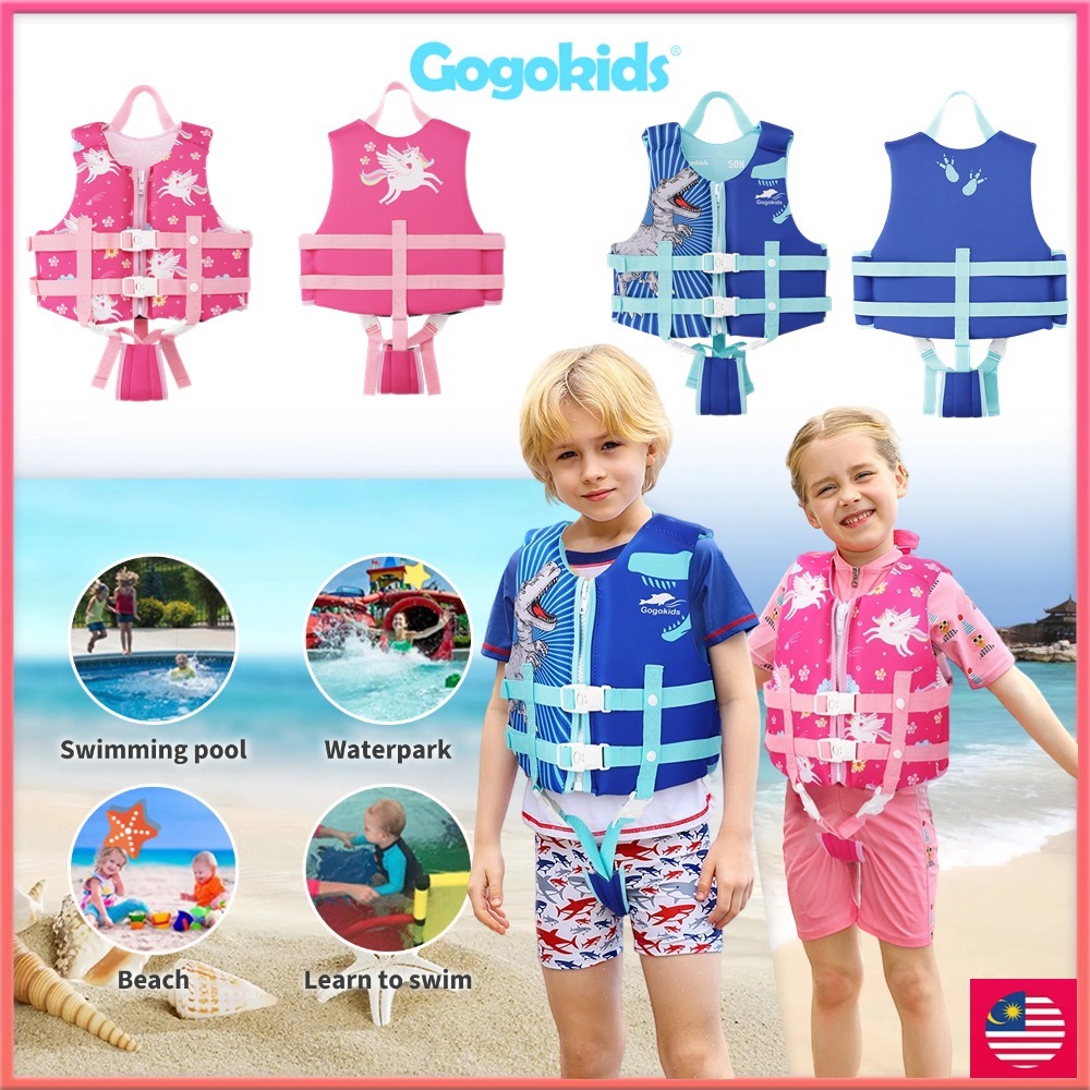 📦 Malaysian stock📦Gogokids Kids Life Vest Floater for Kids Swimming ...