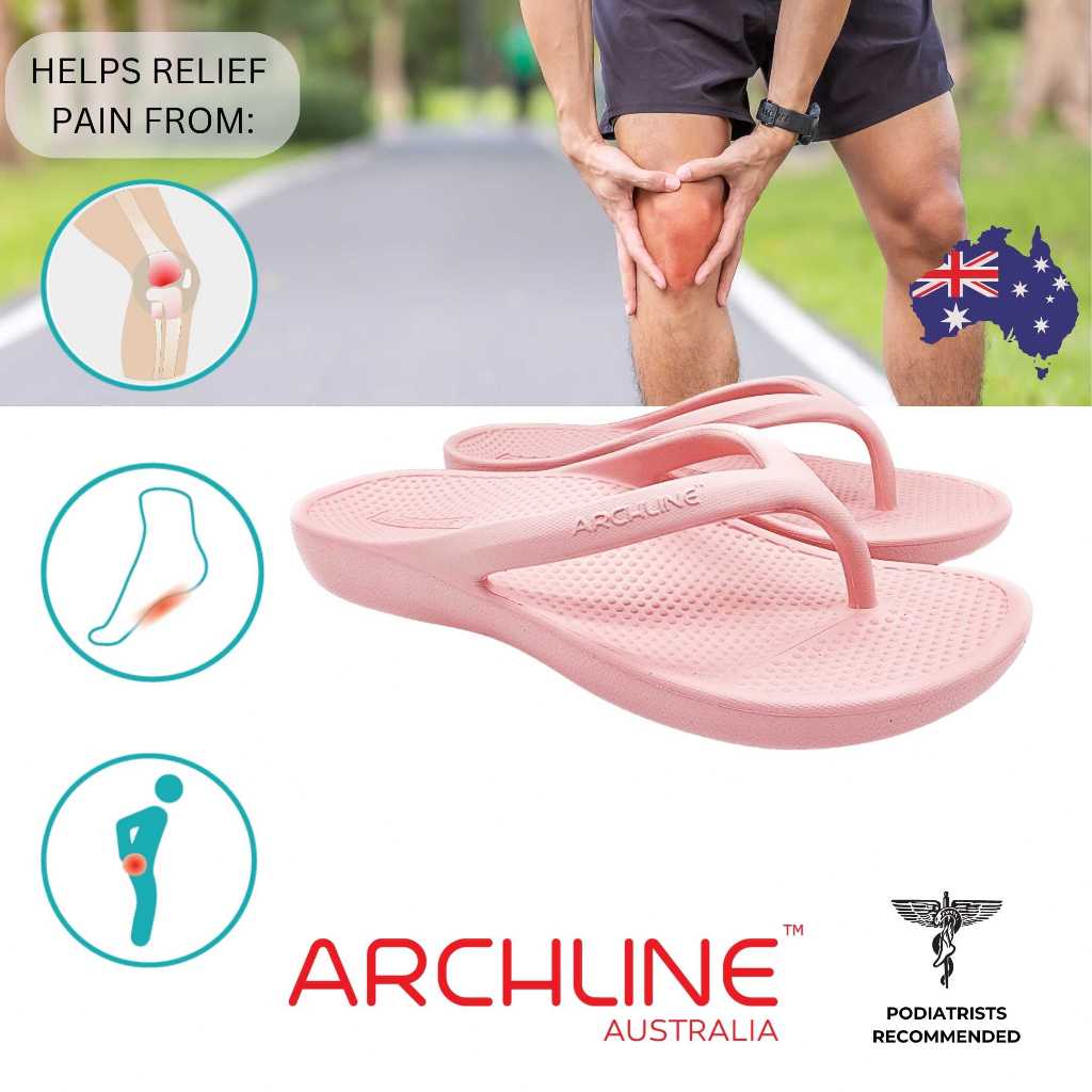 Archline Rebound Orthotic Thongs - Pink | Shopee Malaysia
