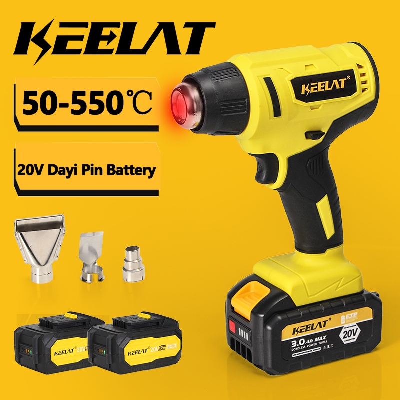 Keelat Kchg01 Cordless Heat Gun Handheld Electric Hot Air Gun Machine With Rechargeable Lithium