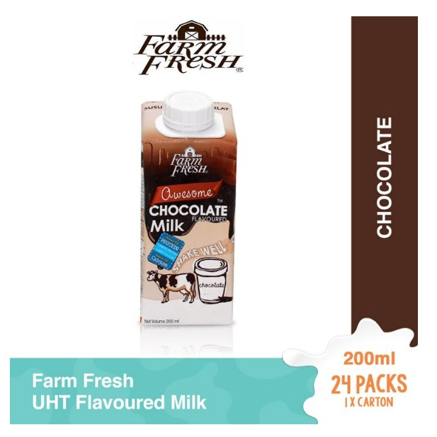 Farm Fresh UHT Chocolate Milk 200ml (>24pcs) | Shopee Malaysia