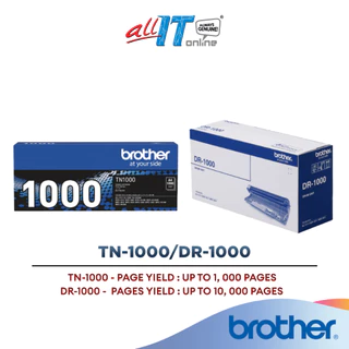Brother TN-1000 Toner Cartridge / Brother DR-1000 Drum Unit for 1110 1210W 1510 1610W 1810 1910W 1000