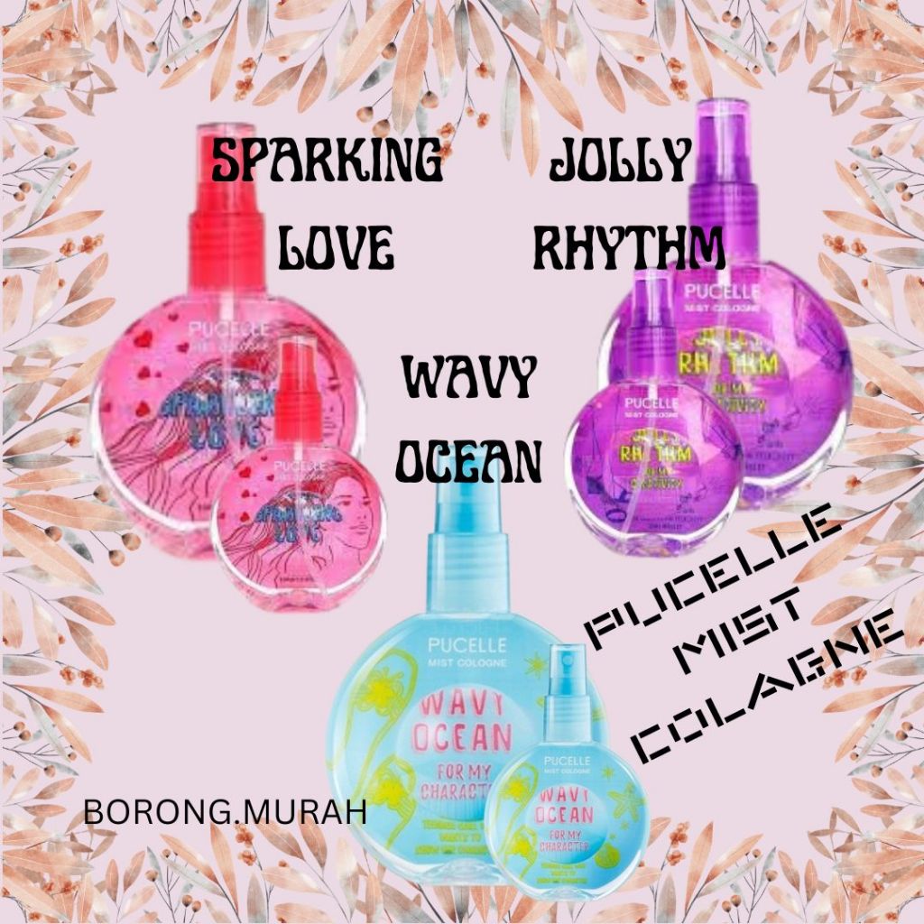 PUCELLE MIST COLOGNE TWINS 150ML+75ML PERFUME/ SPARKING LOVE/JOLLY