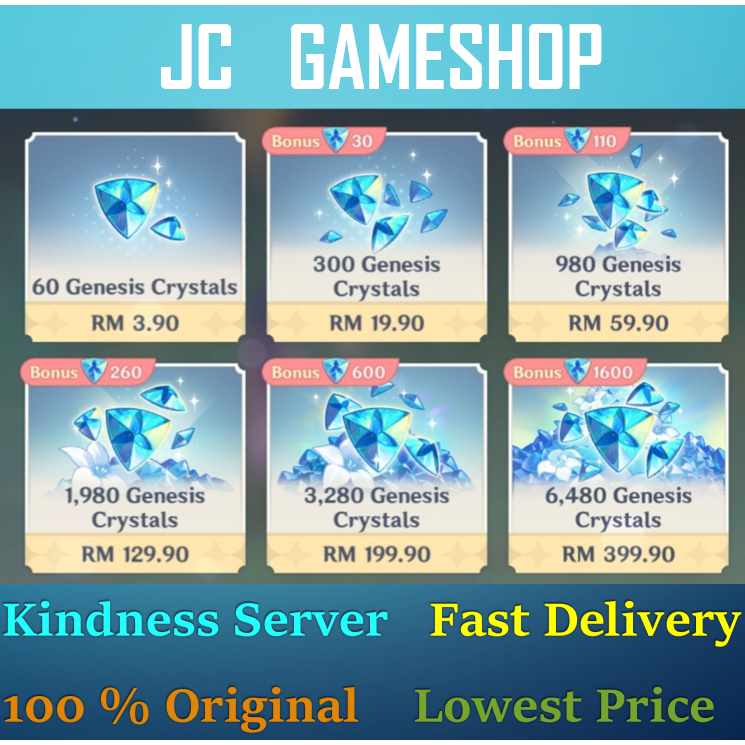 (iOS Only) GENSHIN IMPACT Genesis Crystals & Primogems (Required Log In