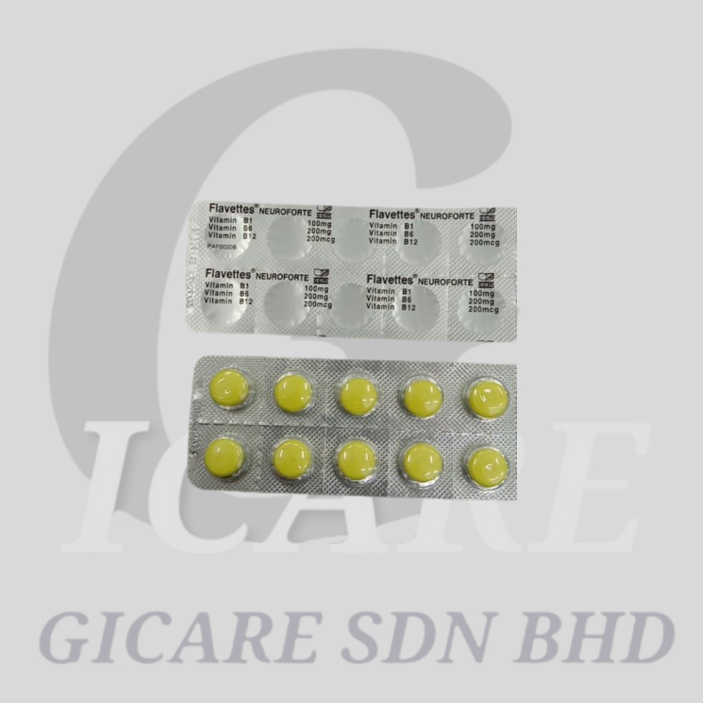 FLAVETTES NEUROFORTE TABLET (VITAMIN B1, B6, B12) | Shopee Malaysia