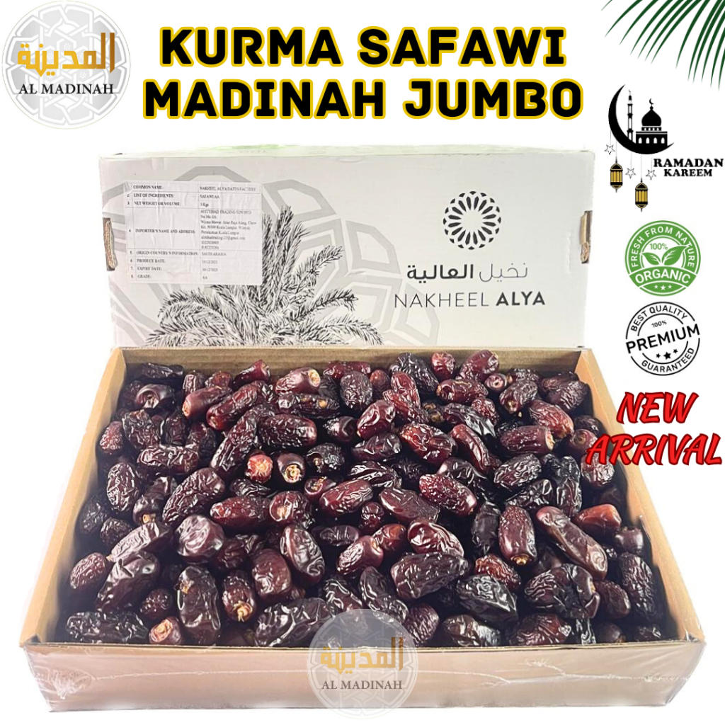 Kurma Safawi Madinah Jumbo High Quality Safawi jumbo Dates 3kg | Shopee ...