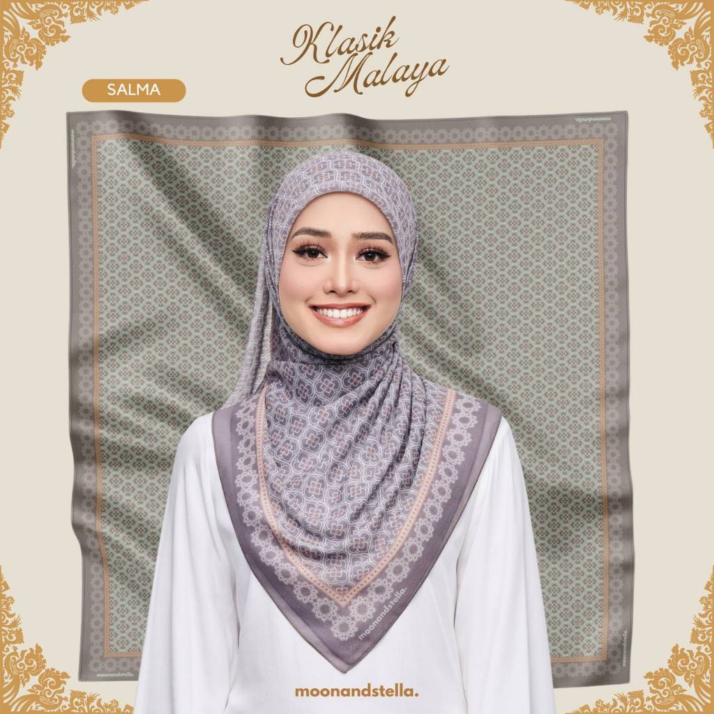 MoonandStella | Klasik Malaya | Tudung Raya 2024 | Tudung Bawal Printed ...