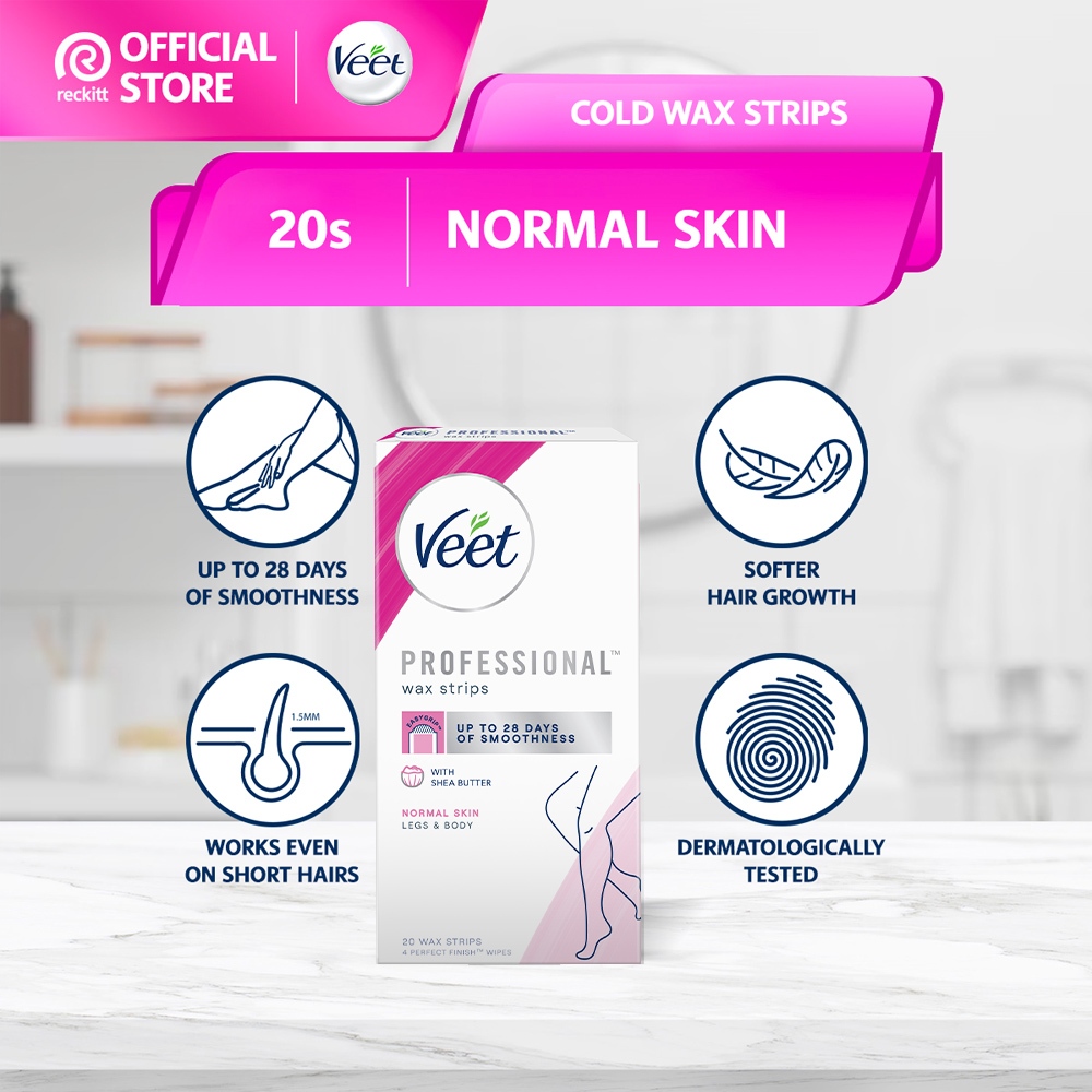 Veet Professional Wax Strip - Normal Skin (20's) | Shopee Malaysia