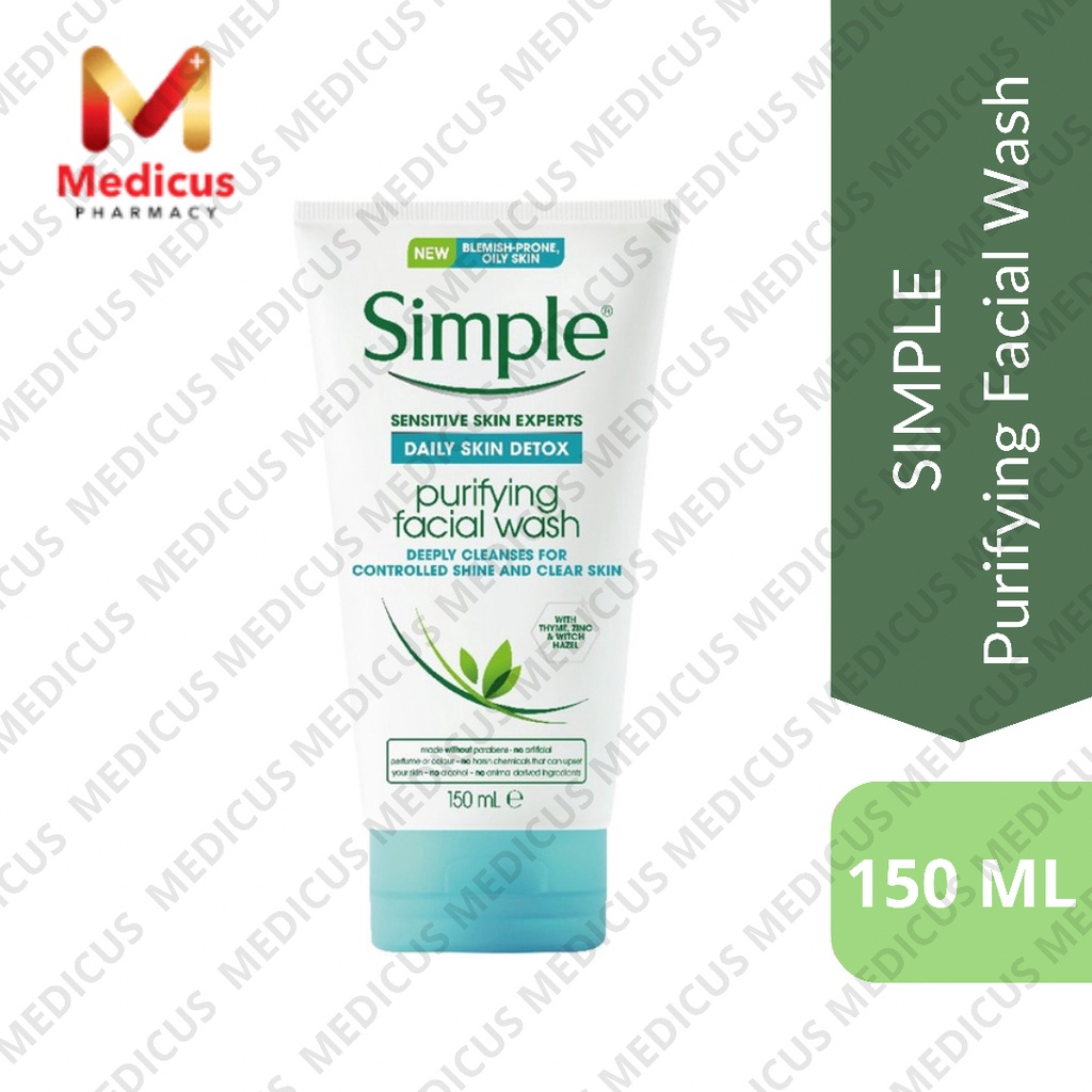 Simple Purifying Facial Wash Daily Skin Detox 150ml (Exp 07/2024