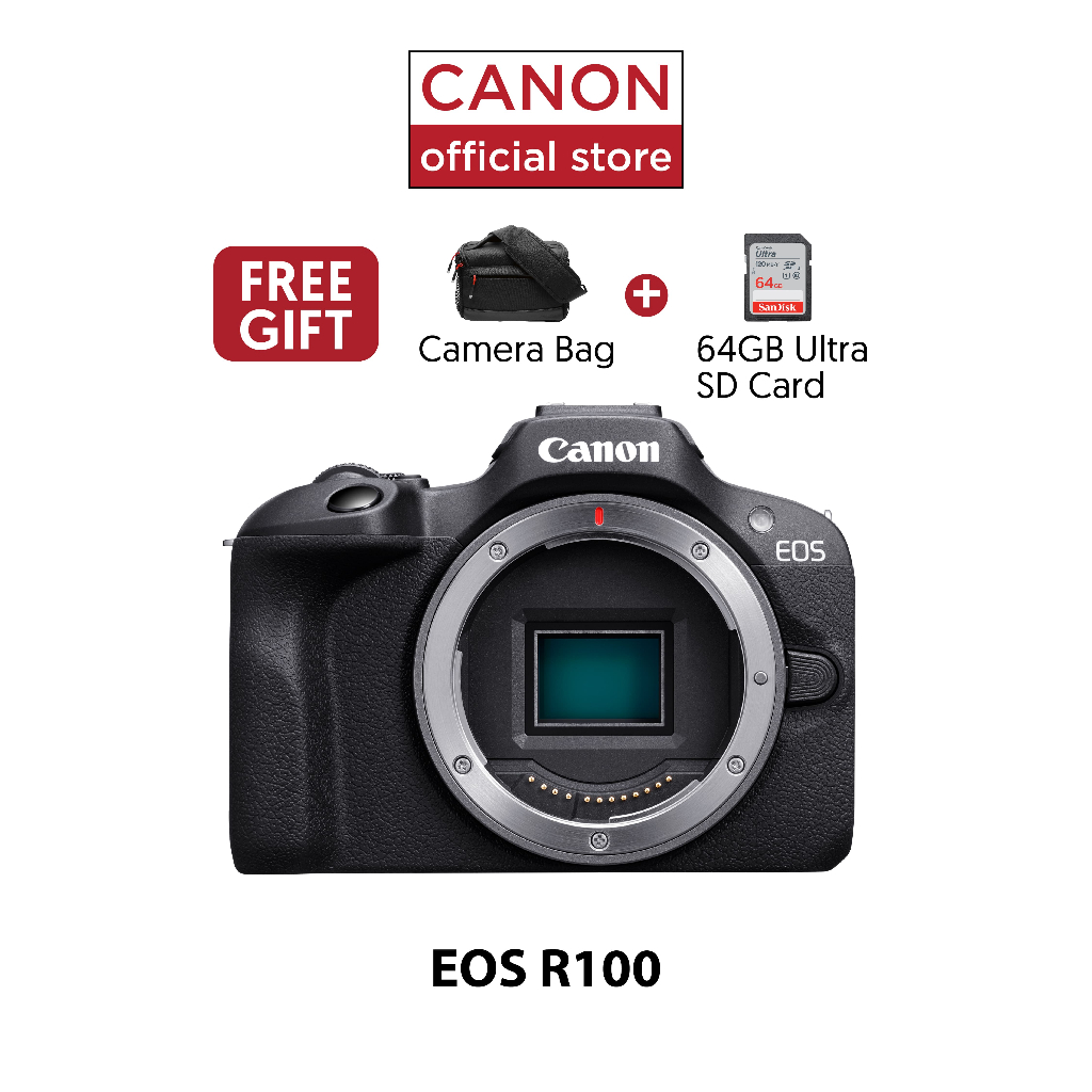 Canon Camera EOS R100 [Free Camera Bag & 64GB Ultra SD card] Shopee