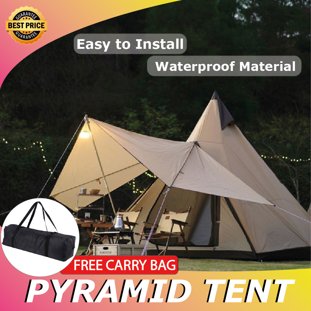 Teepee Camping tent Pyramid large Khemah camping besar ringan Family ...