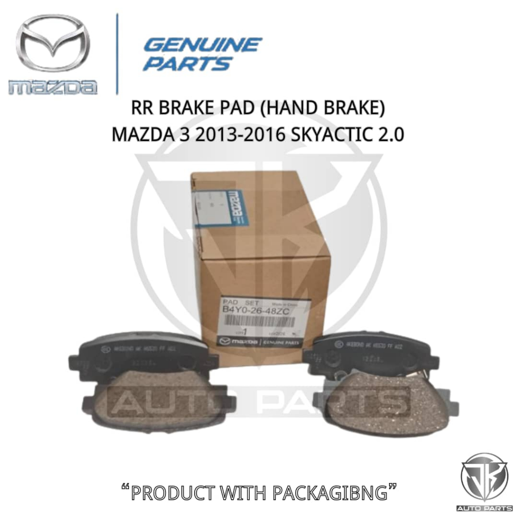 100 ORIGINALMAZDA REAR BRAKE PAD (HAND BRAKE) MAZDA 3 20132016