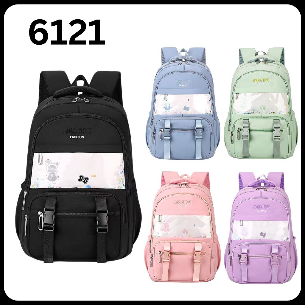 6121 #Korea Backpack High Quality ( Beg Sekolah / School Bag / Beg ...