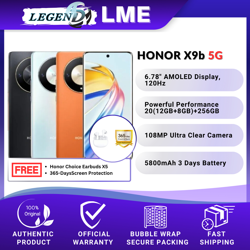 Honor X9b 5G (12GB+256GB / 12GB+512GB) Original Smartphone Honor ...