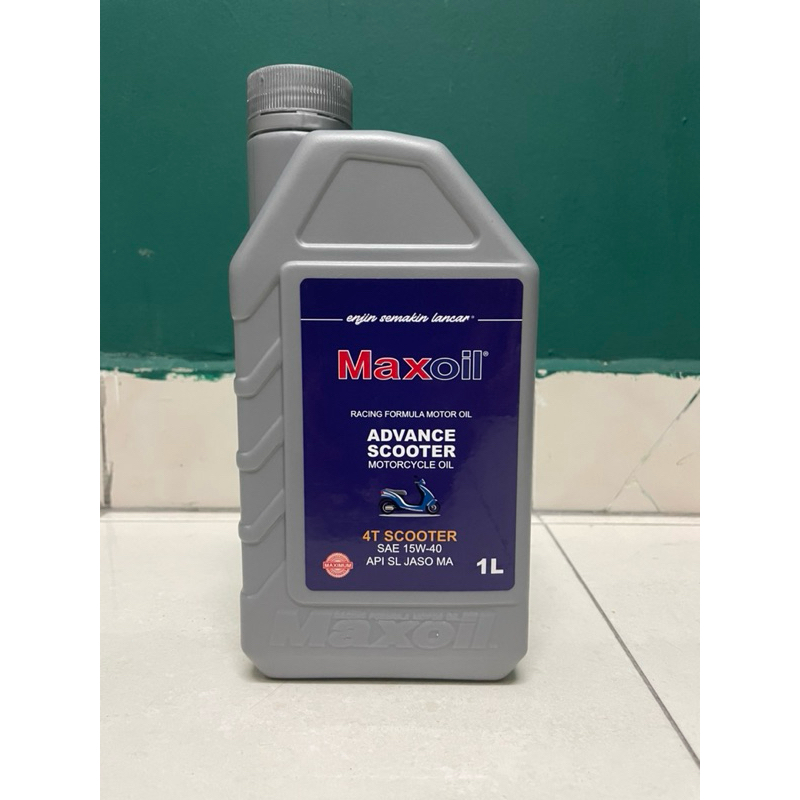 𝐌𝐀𝐗𝐎𝐈𝐋 4T SCOOTER Advanced Scooter SAE 15W40 SL/CF - 1 Liter | Shopee ...