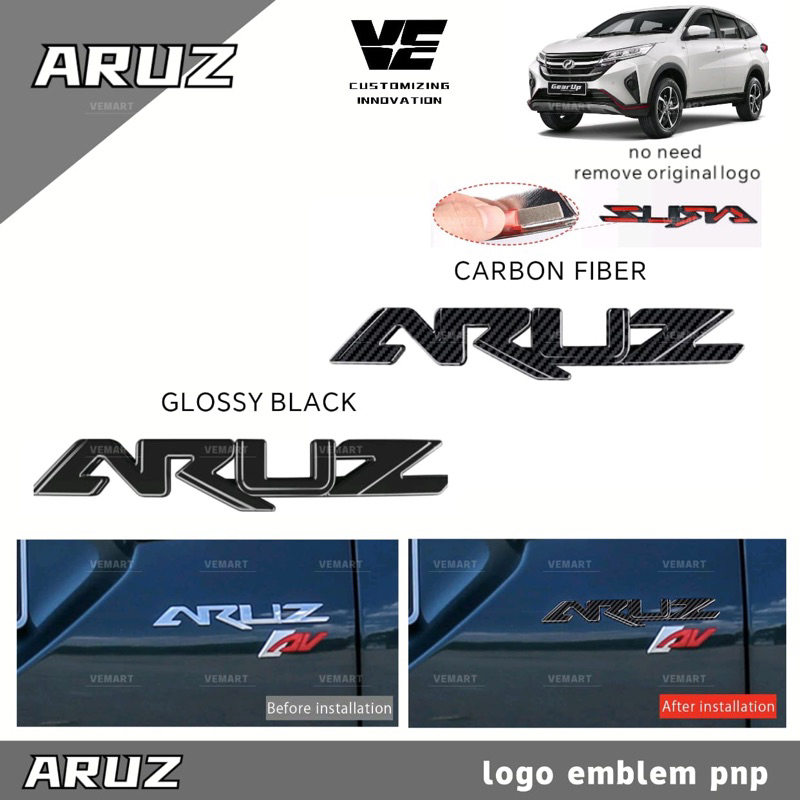 Vemart perodua aruz car logo word emblem accessories pnp | Shopee Malaysia