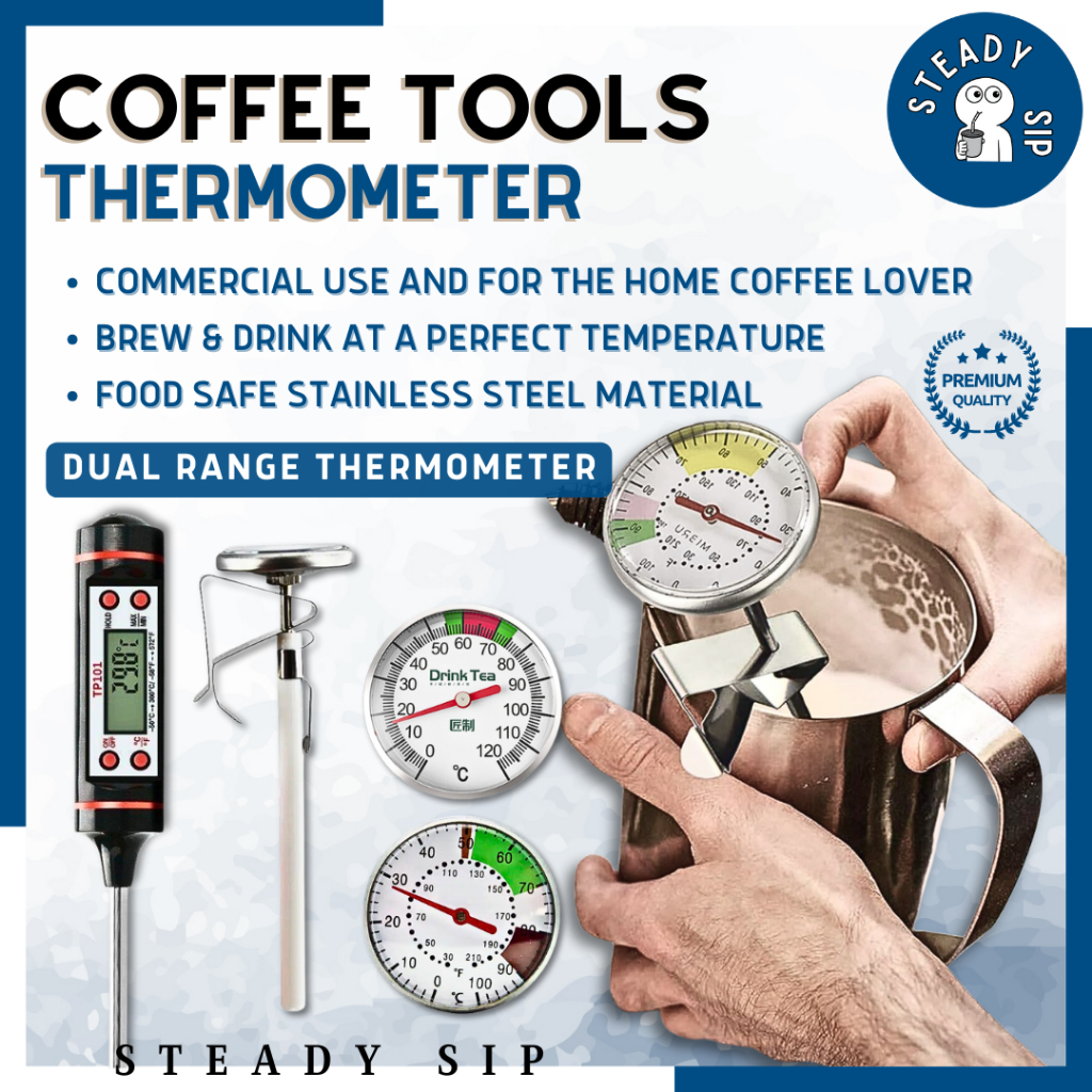 Steady Sip Coffee Thermometer Coffee Milk Temperature Measurement Milk ...