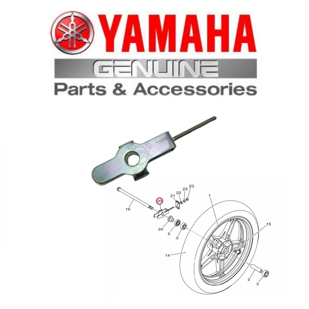 Chain Adjuster [ 2PVF538800 ] 100 Original Yamaha Y15zr / Ysuku