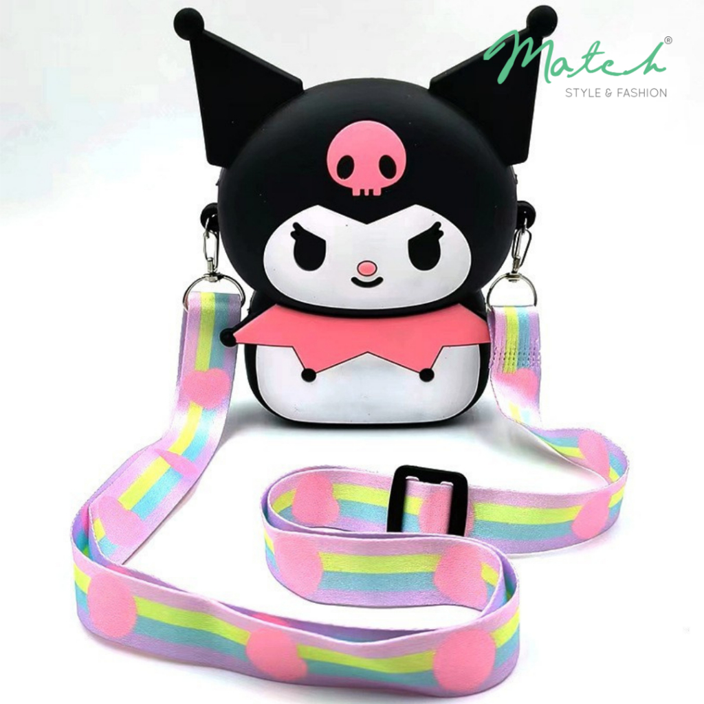 Baby Kids Kuromi Bag Sanrio Silicon Crossbody Shoulder Bags Cinnamoroll ...