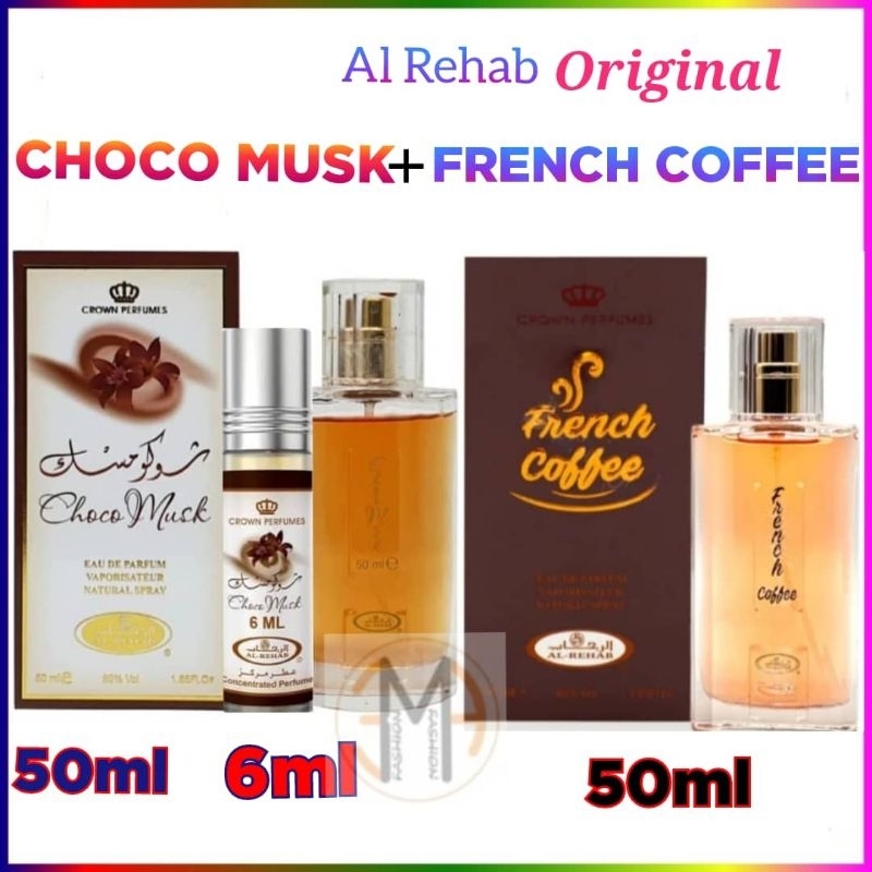 Al Rehab FRENCH COFFEE & CHOCO MUSK 50 ML Spray Original Perfume Shopee Malaysia