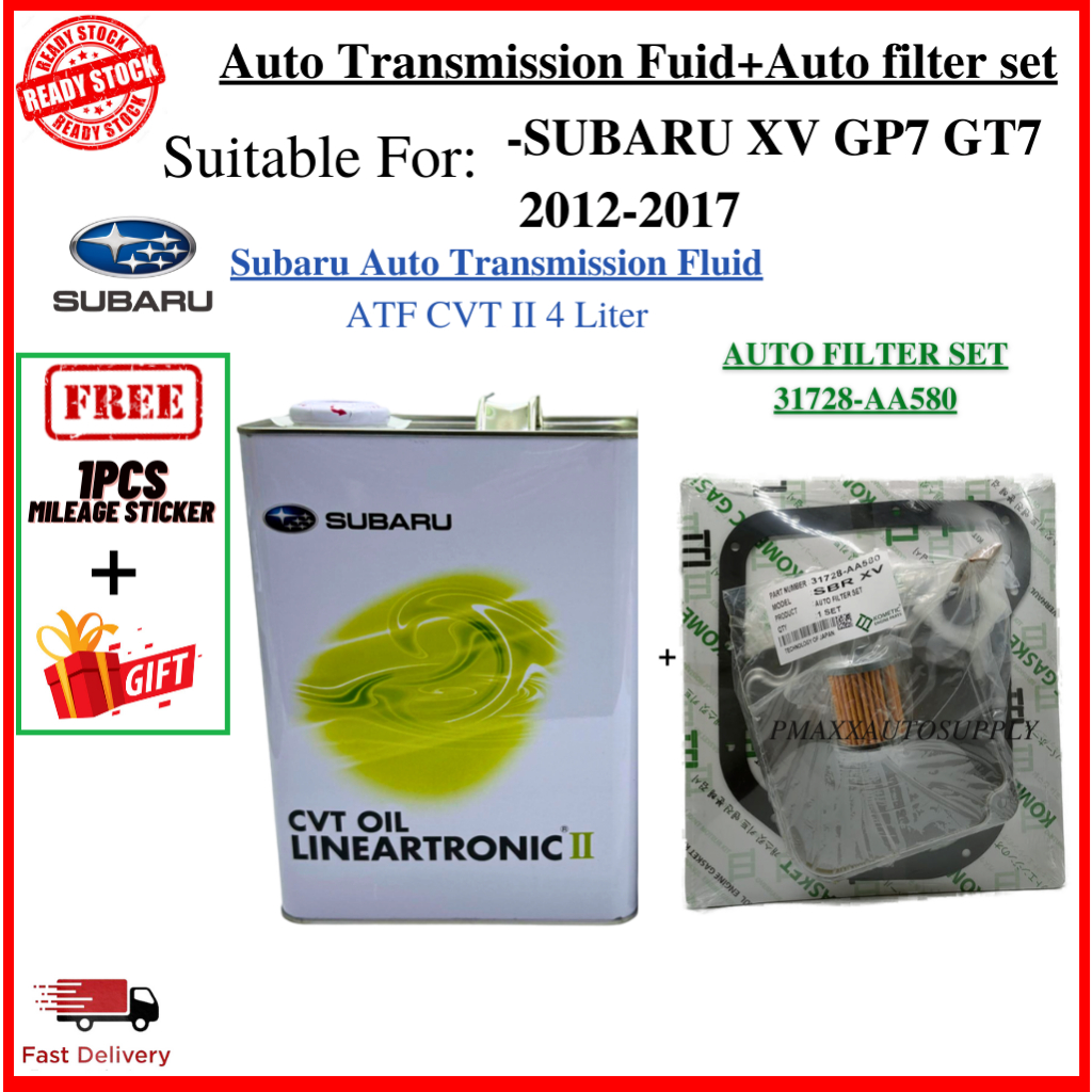 SUBARU CVT OIL LINEARTRONIC 2 (4 LITRE) + Auto Filter XV ## ATF CVT ...