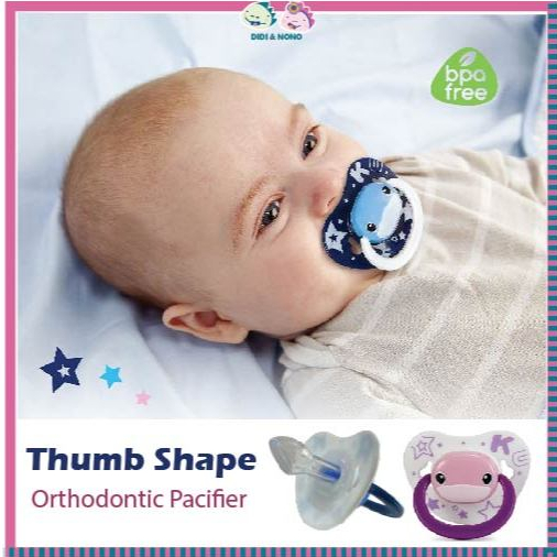 Kuku Duckbill Thumb Shape Orthodontic Pacifier Soother Puting Kosong ...