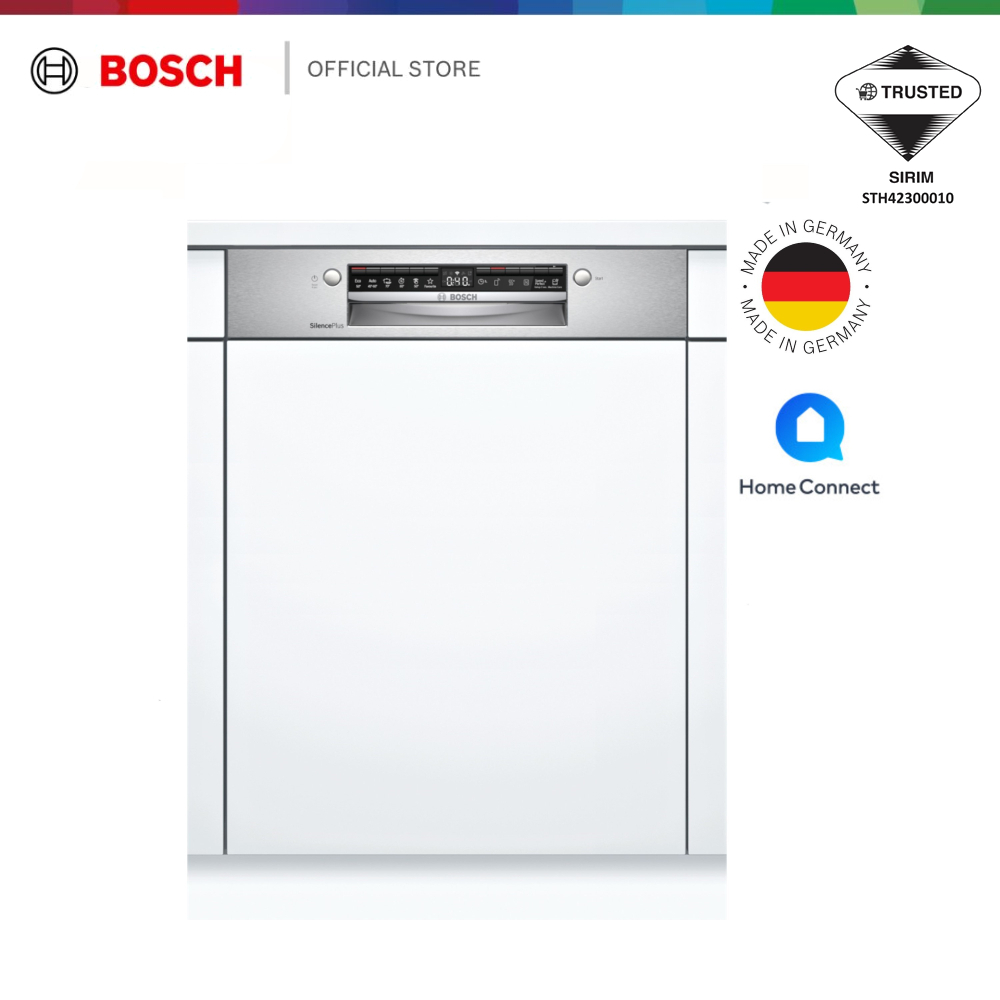 Bosch Series 4, Semiintegrated Built in Dishwasher, HomeConnect
