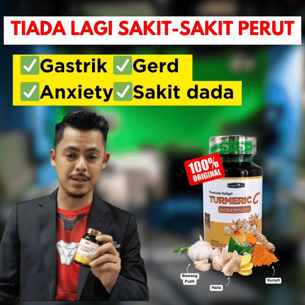 TURMERIC C+ SUPPLEMENT ORIGINAL GASTRIK GERD ANXIETY DIRECT HQ