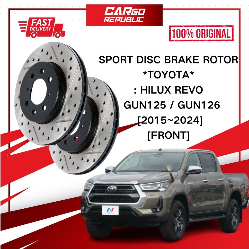 Questa Toyota Hilux Revo Gun125 / Gun126 (2015-2024) Front (Depan) Disc ...