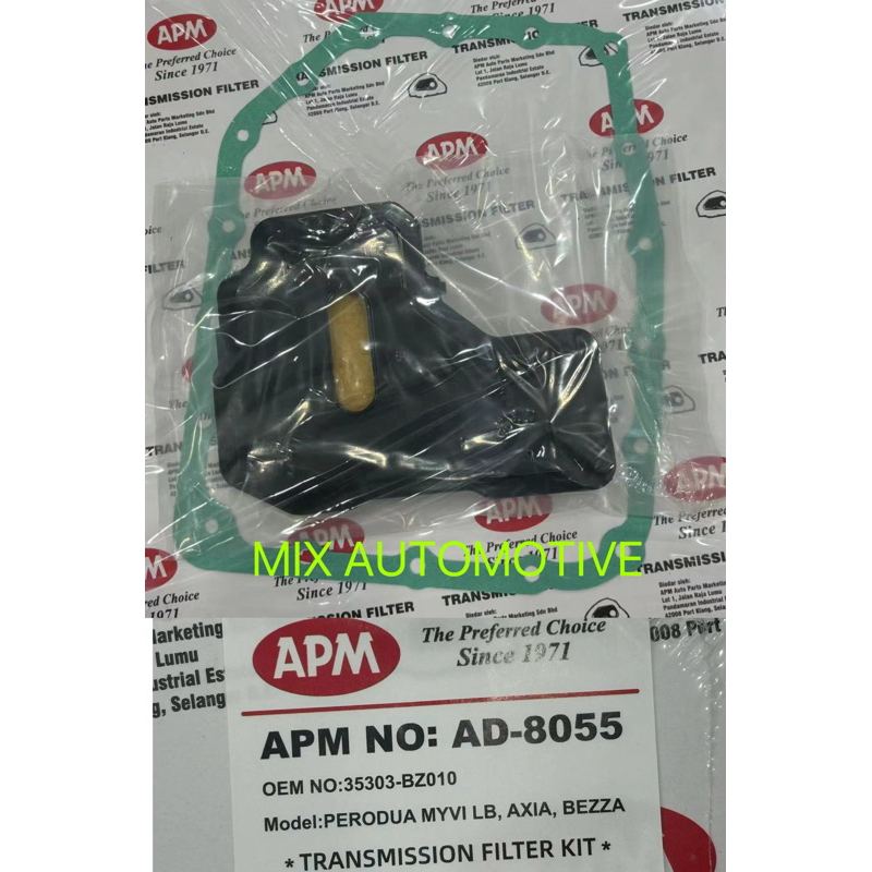 100% APM ATF Auto Transmission Filter Set 35303-BZ010 Perodua Axia ...