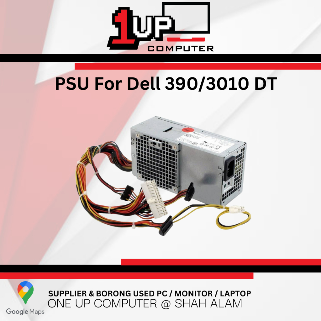 ORIGINAL POWER SUPPLY FOR DELL OPTIPLEX 390 / 3010 DT SIZE (REFURBISHED