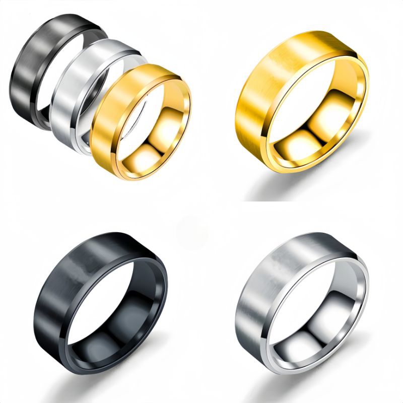 Unisex stainless steel rings sales