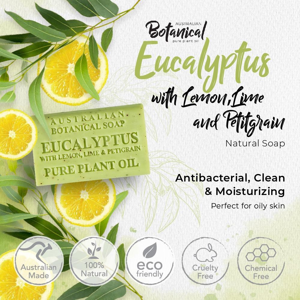 Australian Botanical Soap Bar Eucalyptus with Lemon, Lime and ...