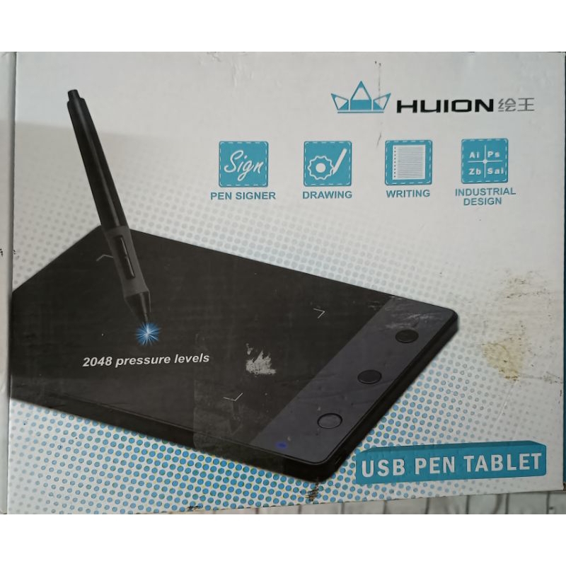 (Preloved) HUION Digital Graphic Drawing Tablet h420 OSU Signature Pad